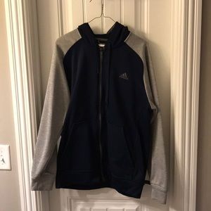 Navy Blue + Gray Adidas Jacket